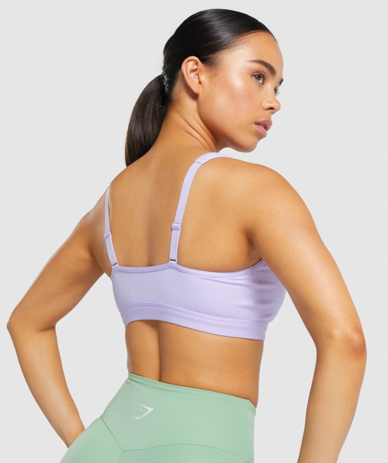 Sports-bh Med Scoop-neck Lys Lilla Gymshark