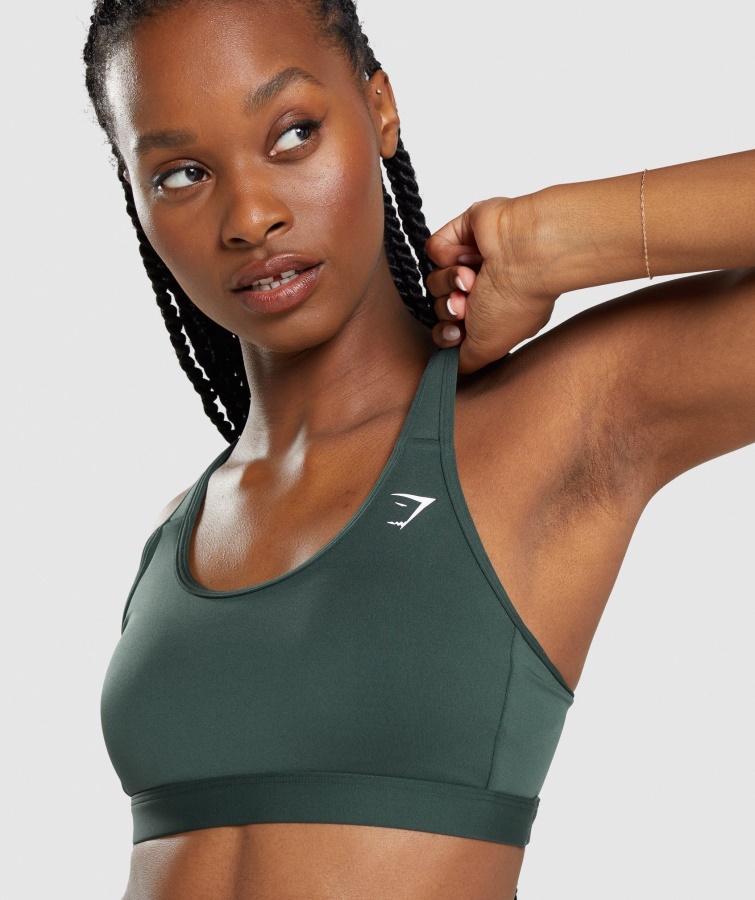Scoop Neck Sports Bh Obsidian Green Gymshark
