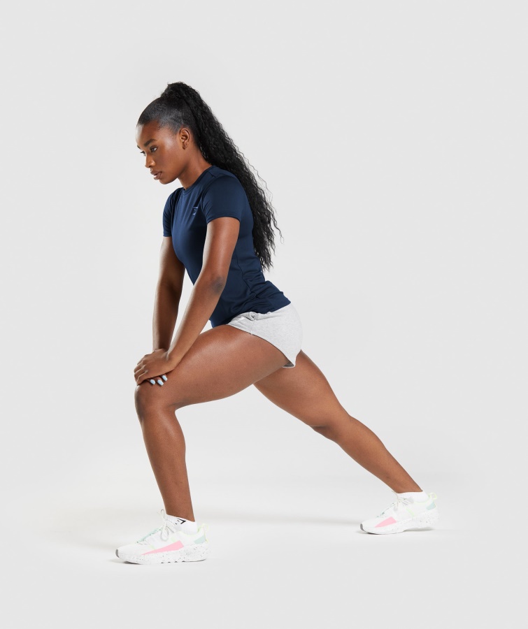 Hajhoved Broderede Quarter Sokker 2pk Hvid Gymhaj