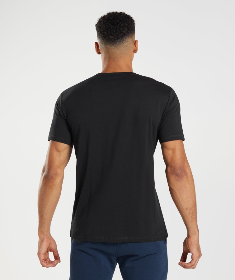 Sharkhead Infill T-shirt Sort Gymshark