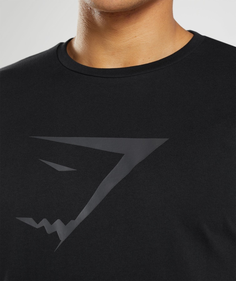 Sharkhead Infill T-shirt Sort Gymshark