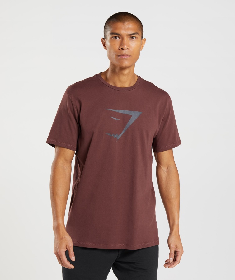 Sharkhead Infill T-shirt Kirsebærbrun Gymshark