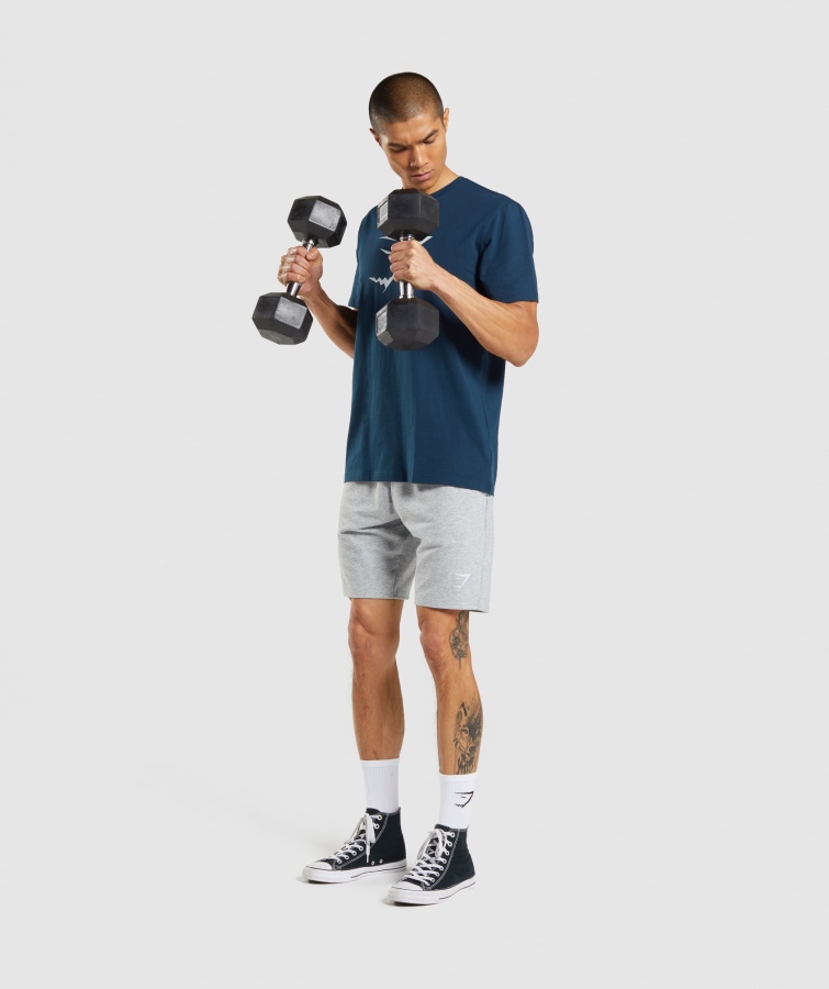 Sharkhead Infill T-shirt Marineblå Gymshark