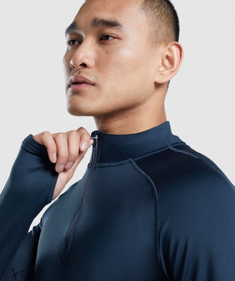 Speed Evolve 1-4 Zip Marineblå Gymshark