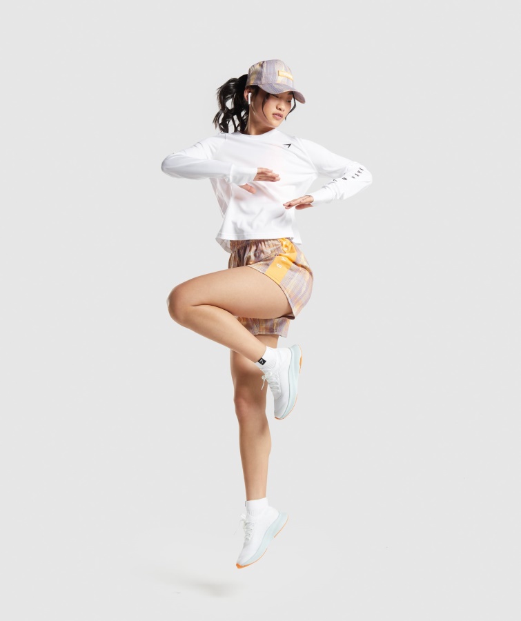 Sport Løs Langærmet T-shirt Hvid Gymshark