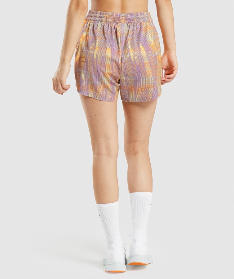 Sport Løse Shorts Orange Print Gymshark