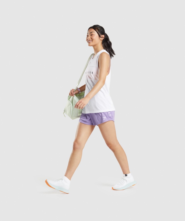 Sport Løs Tank Hvid Gymshark