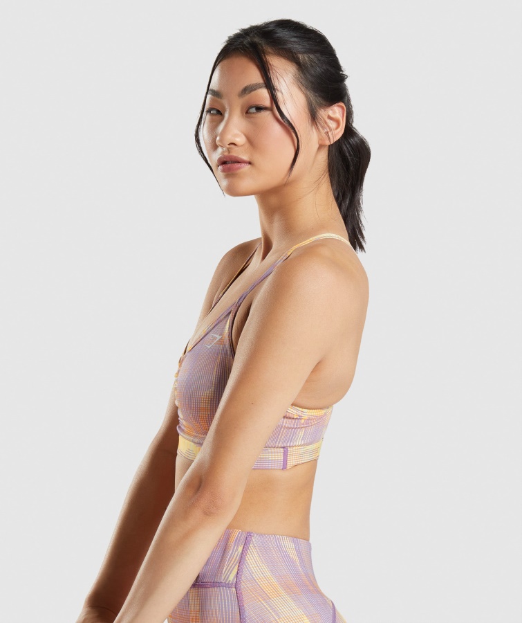 Sports Sports Bh, Orange Print Gymshark