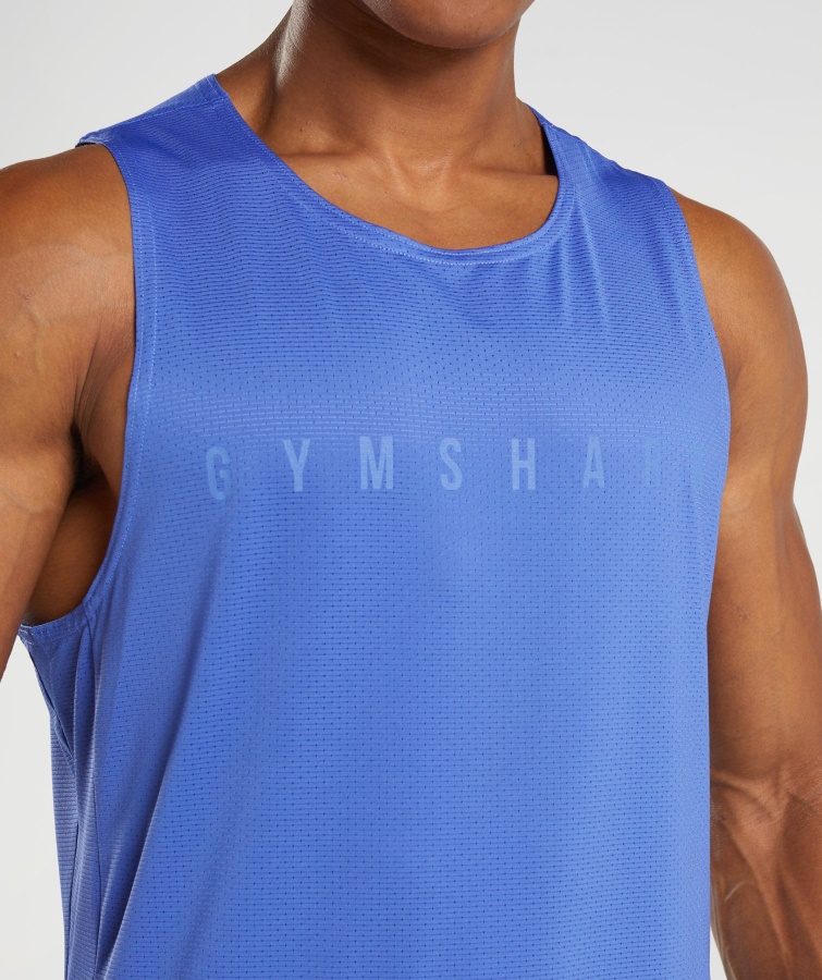 Sport Stripe Tank Domstol Blå Gymshark