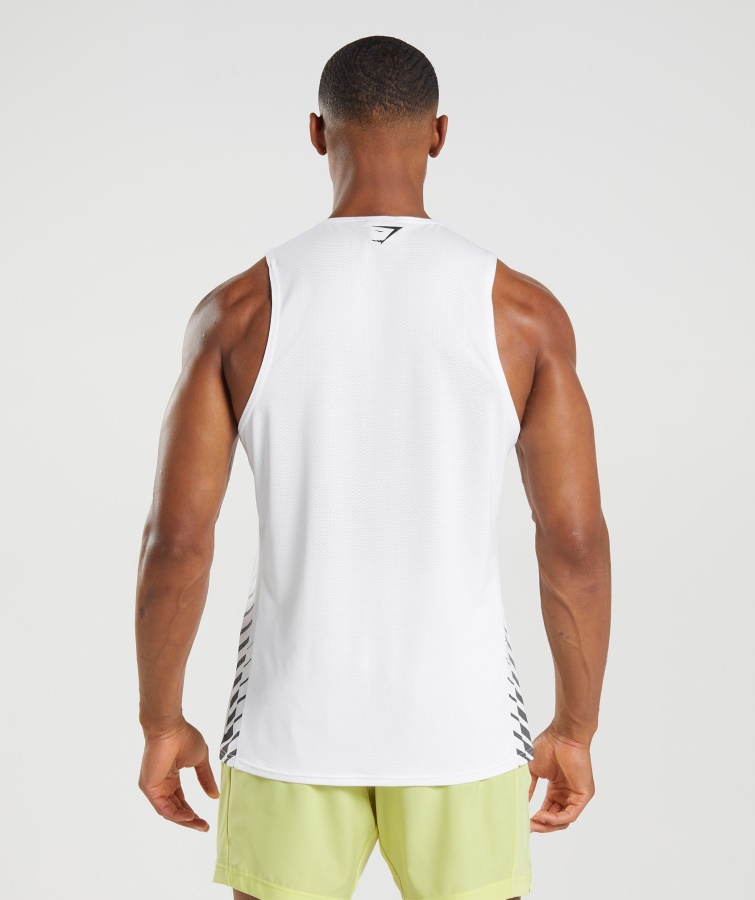 Sport Stripe Tank Hvid Gymshark
