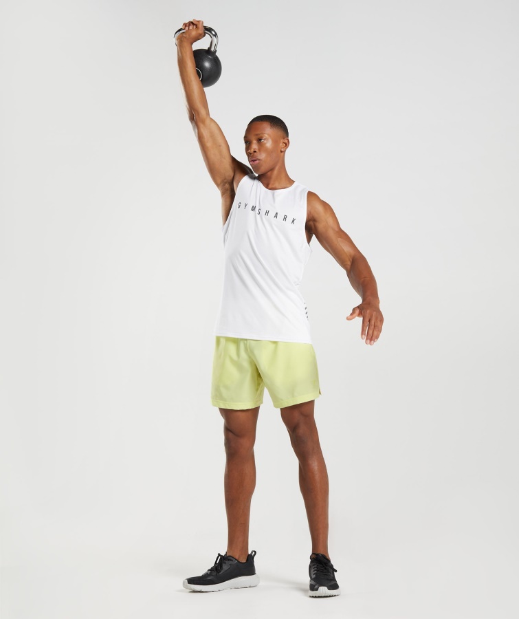 Sport Stripe Tank Hvid Gymshark