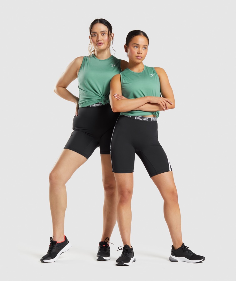 Træning Drop Arm Tank Alpine Green Gymshark