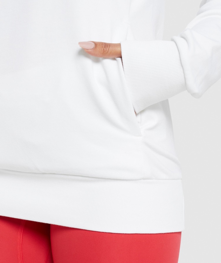 Trænings Hættetrøje Hvid Gymshark