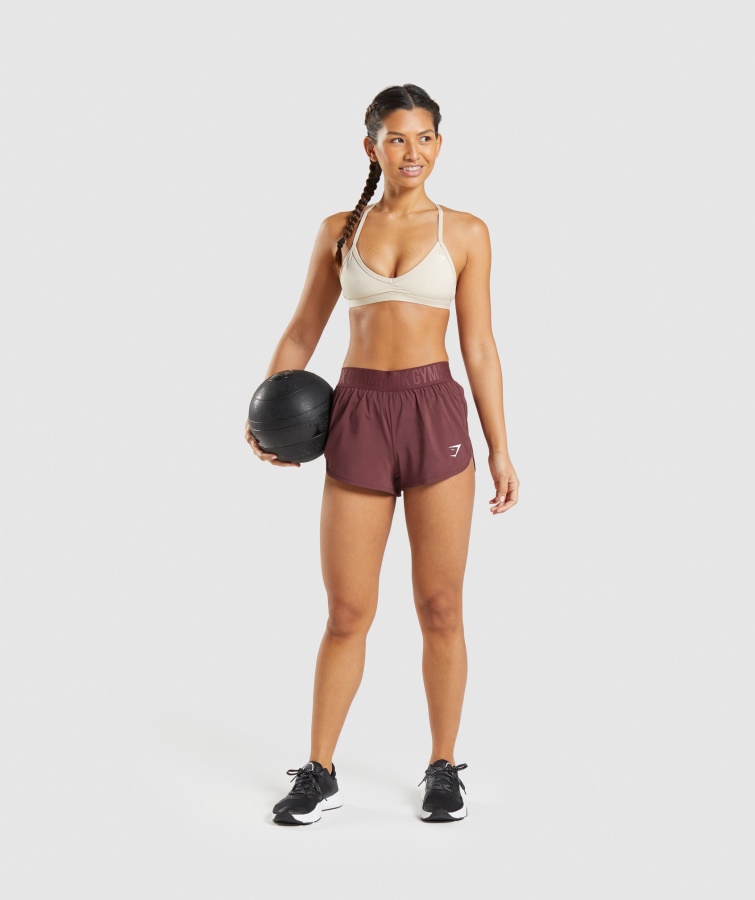 Træning Loose Fit Shorts Kirsebærbrun Gymshark