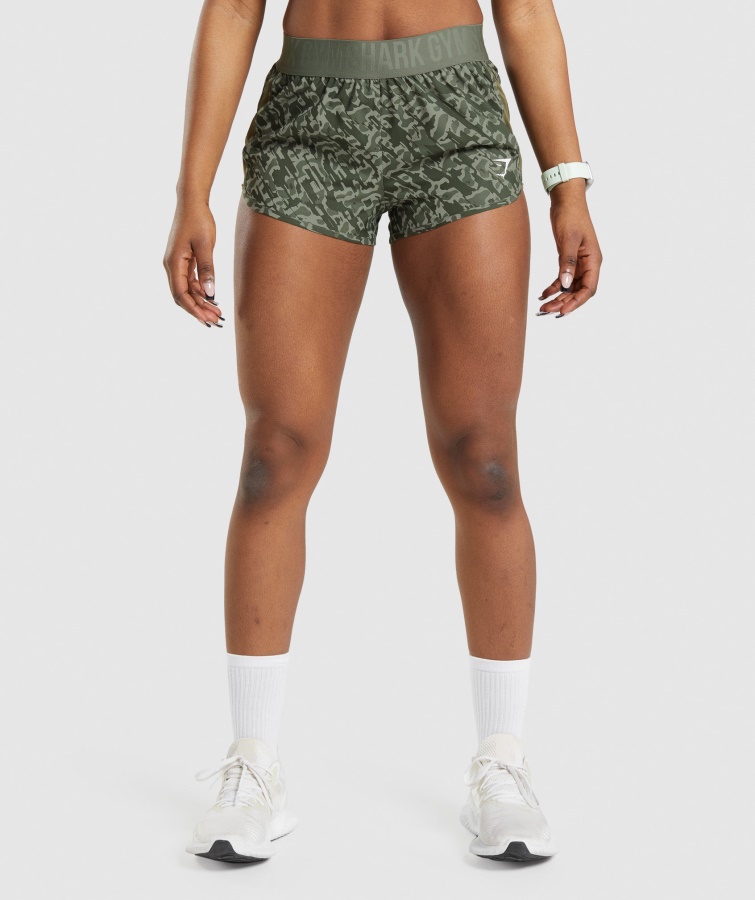 Træning Loose Fit Shorts Grøn Print Gymshark