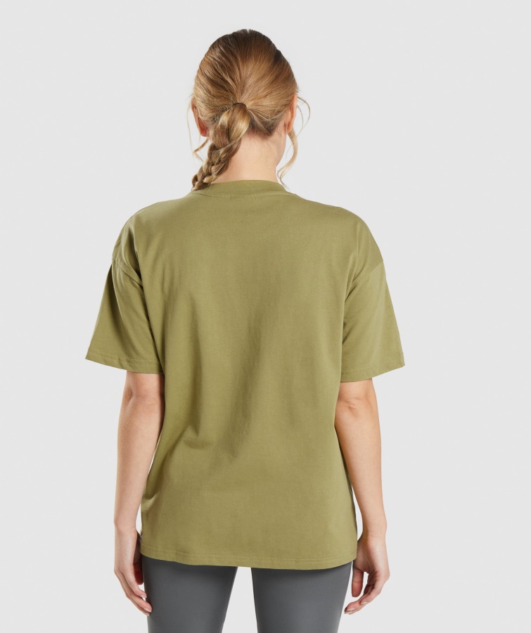 Træning Oversized T-shirt Griffin Green Gymshark