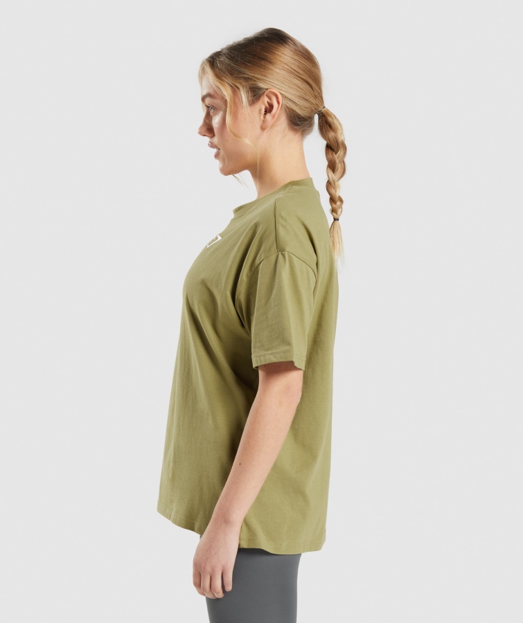 Træning Oversized T-shirt Griffin Green Gymshark