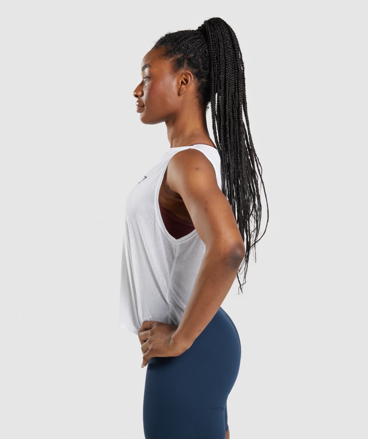 Træning Oversized Tank Hvid Gymshark