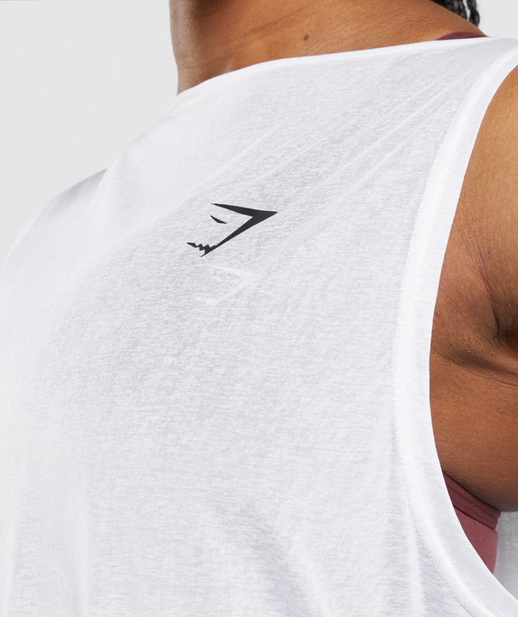 Træning Oversized Tank Hvid Gymshark