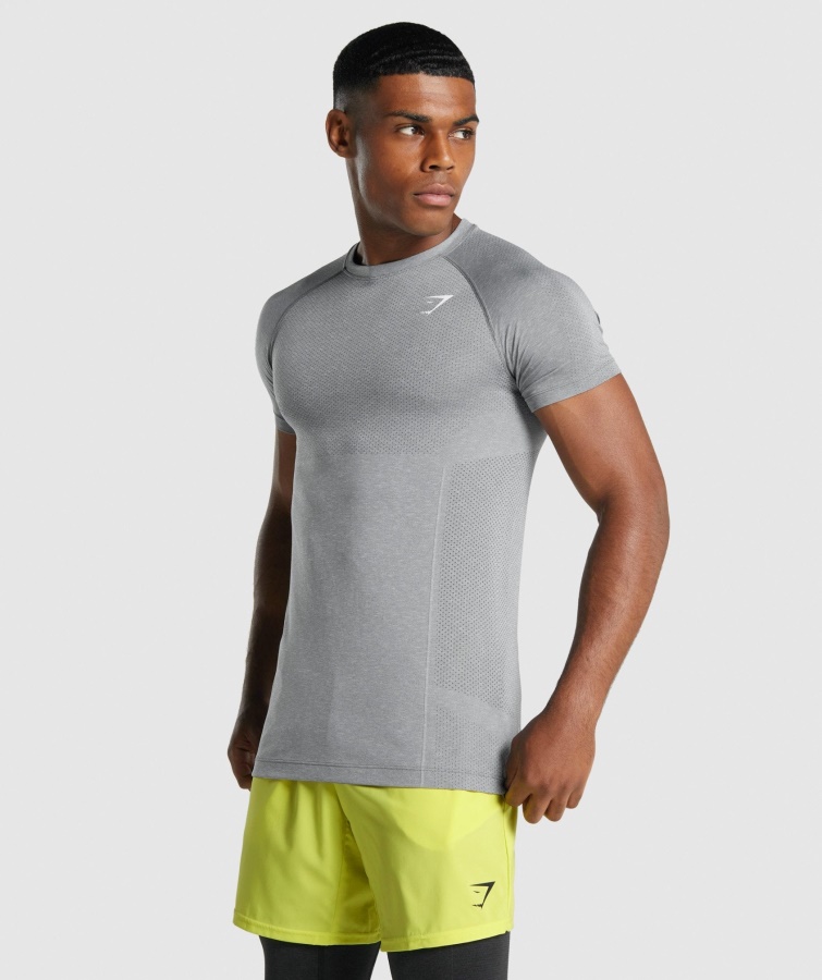 Vital Light Sømløs T-shirt Charcoal Marl Gymshark