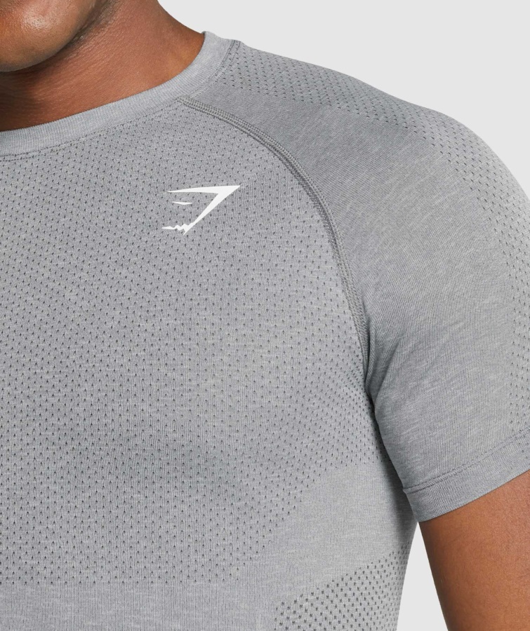 Vital Light Sømløs T-shirt Charcoal Marl Gymshark