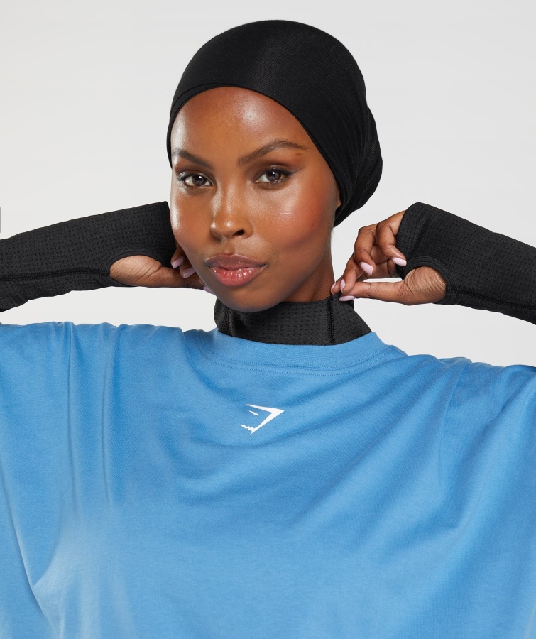 Vital Sømløs 2.0 High Neck Midi Top Black Merg Gymshark