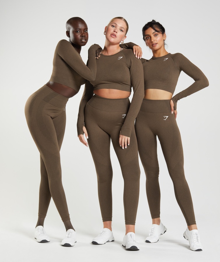 Vital Seamless 2.0 Leggings Espresso Marl Gymshark
