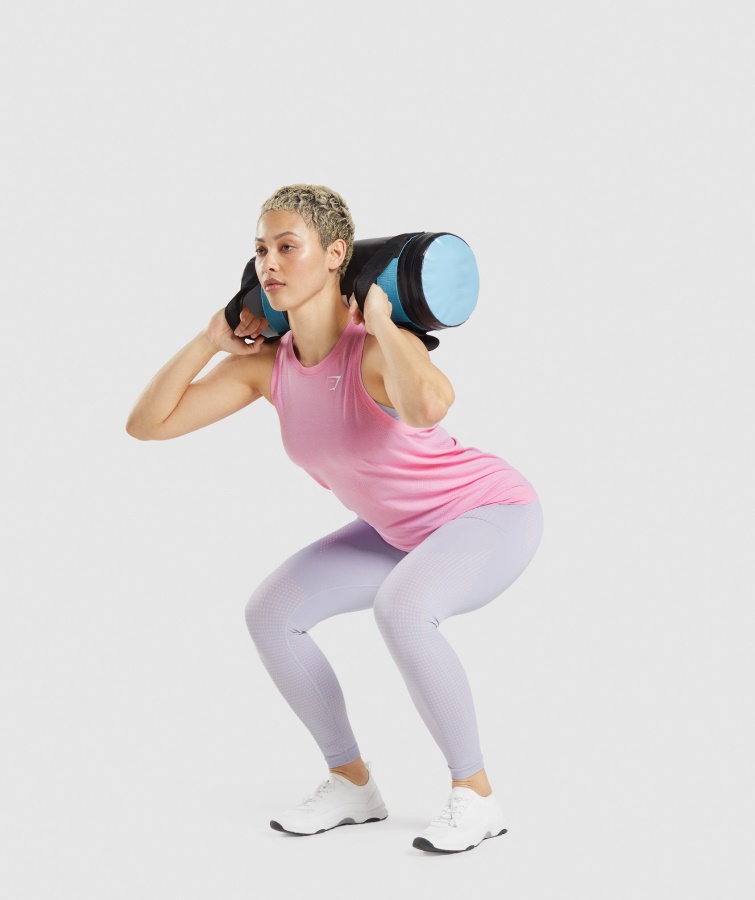 Vital Sømløs 2.0 Let Løs Tank Sorbet Pink Mergel Gymshark