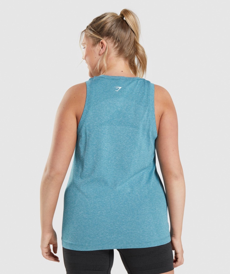 Vital Seamless 2.0 Light Tank Tahoe Teal Marl Gymshark