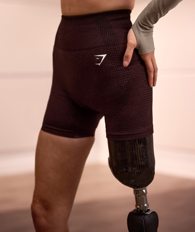 Vital Sømløse 2.0 Shorts Kirsebærbrun Mergel Gymshark