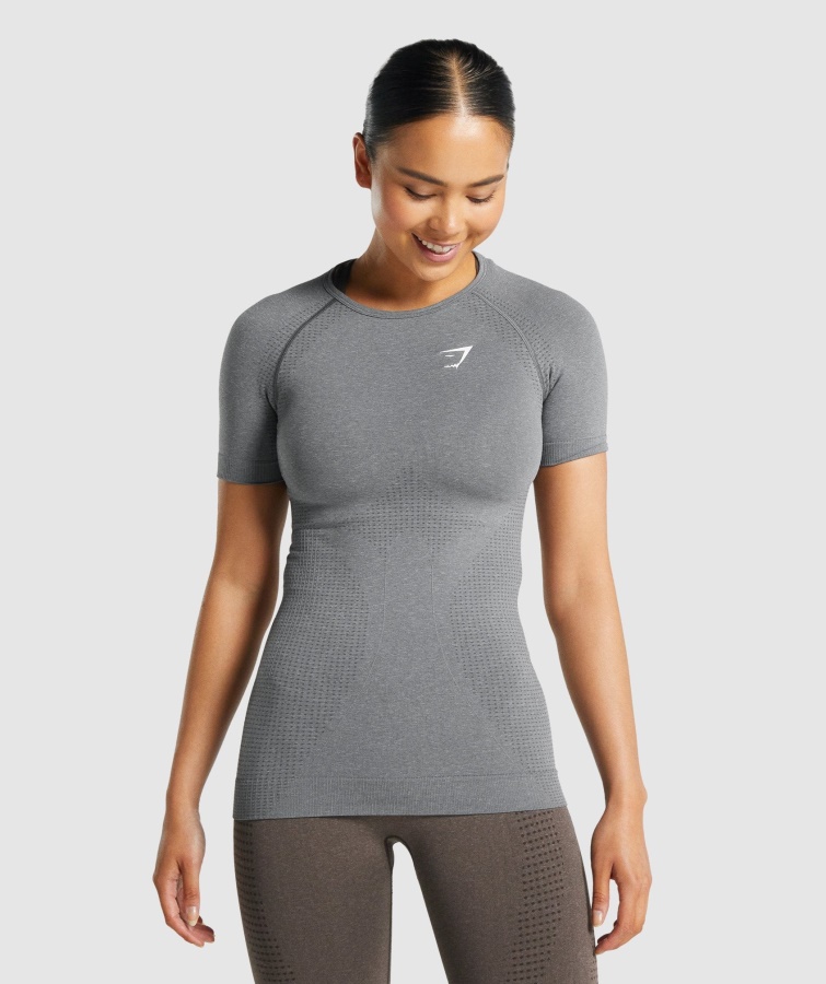 Vital Sømløs 2.0 T-shirt Smokey Grey Marl Gymshark