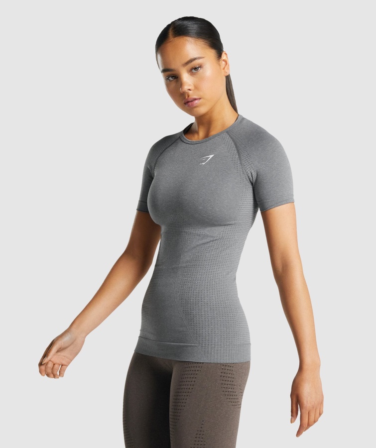 Vital Sømløs 2.0 T-shirt Smokey Grey Marl Gymshark