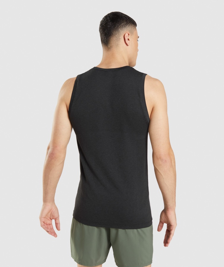 Vital Sømløs Lys Tank Sort Mergel Gymshark