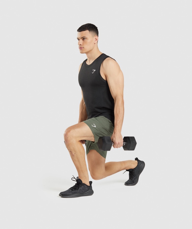 Vital Sømløs Lys Tank Sort Mergel Gymshark